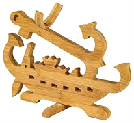 Подставка для винной бутылки Корабль, бамбук 141141