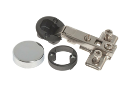 Петля меб.СТРОЙБАТ SLIDE-ON mini д/стек накл.95*с отв.пл (белый цинк 2 шт) 123110