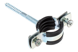 Хомут СТРОЙБАТ с крепл. на шуруп 3/4 (25-28 мм) (белый цинк 4 шт) 308920