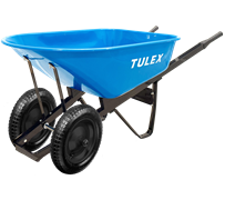 Тачка строительная TULEX 2-хколесная, усиленная, пневматическое колесо 250кг 170л 1112