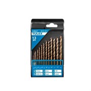 Набор сверл TULEX КОБАЛЬТ HSS-Co(5%) по металлу d:2-8мм, пластиковый бокс (13шт/наб) 60121-S13