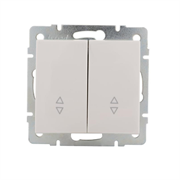 Выключатель LEZARD RAIN двойной, проходной белый 703-0288-106