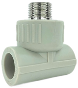 Тройник DENIZ с наружней резьбой 20*1/2 белый