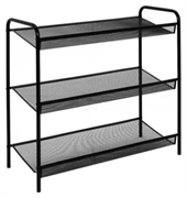 Подставка для обуви 3-х полочная ЖЕНЕВА 23 (Geneva shoes 23), металлик/графит ПДО Ж23