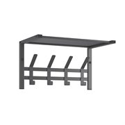 Вешалка с полкой ТОРОНТО 11, графит ВСПТ11 ГР