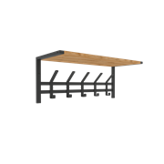 Вешалка с полкой ТОРОНТО 21Д, черный ВСПТ21Д Ч