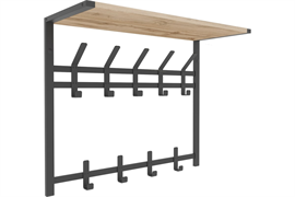 Вешалка с полкой ТОРОНТО 22, 2-х ярусная, черный ВСПТ22Д Ч