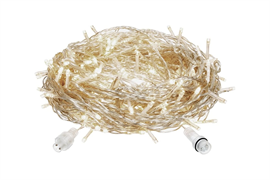 Электрогирлянда VEGAS Занавес 192 теплых LED ламп проз.провод 1*4 м, с тайм с бл.питания 24V 55210