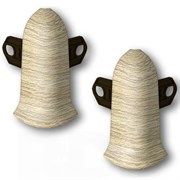 Угол наружный (внешний) с крепежом для плинтуса 70мм Деконика (2шт. во флоупак) 213 Дуб северный