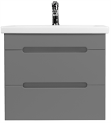 Тумба Марсель под умывальник COMO 80 2 ящика подвесная графит