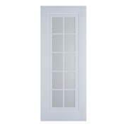 Полотно ЛЕСКОМ дверное Экшпон Имидж-4 серый софт, стекло сатинат 80