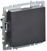 Выключатель BRITE 1-кл. проходной 10А черный ВС10-1-6-БрЧ