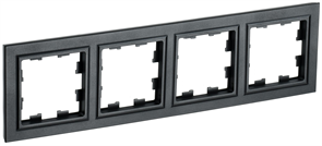 Рамка BRITE 4-ая черная РУ-4-БрЧ
