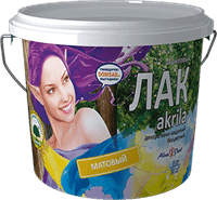 Лак акриловый ALINA PAINT Akrila 1кг (матовый, на водной основе)