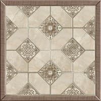 Плитка ALMA CERAMICA напольная Fiesta глаз. на белом коричневая 418*418 TFU03FST024/ПГЗФС024