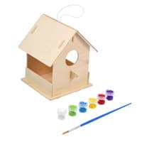 Кормушка BLUMEN HAUS для птиц сборная с красками и кисточкой 12,5х12,5х16см 65708