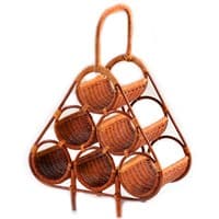 Подставка CV.MAHKOTA JAVA RATTAN Rack Bottle из ротанга для бутылок