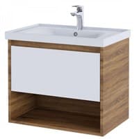 Шкаф для ванной комнаты EDDA 60 Sevilya White Mat консольный с умывальником Frame 031000-u 60