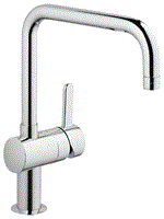 Смеситель GROHE однорычажный для мойки Flair цвет хром, DN 15 32453000