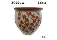 Горшок керамический 2 л. глазурованный, Сакура 3029