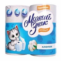 Бумага туалетная Мягкий знак 2-х слойная 4рул. Арт С73