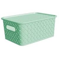 Корзина VIOLET Береста 3л 235х173х105мм с крышкой шалфей 521131