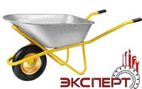 Тачка садовая Эксперт 1-колесная, желтая грузопод.-200кг объем-100л, вес-18кг.8400 A пневм