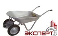 Тачка садовая Эксперт 2-колесная серая, усилин, цельнорезин.кол., грузопод. 80кг, V-78л. 9700 S-2
