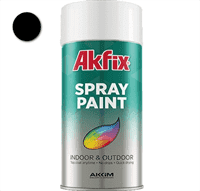 Краска AKFIX акриловая аэрозольная черная 400мл