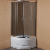 Душевая кабина ER0509T-C4 900*900*1950 высокий поддон (серый), тонированное стекло