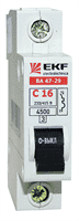 Автомат EKF ВА 47-29 16А 1п Basic