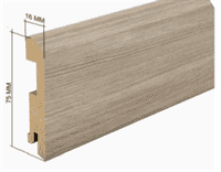 Плинтус ALBERO МДФ Vinyl 75*16*2800 B