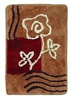Коврик АКВАЛИНИЯ корич./бордовый квадрат 50*80 (88)