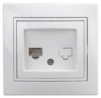 Розетка ЭРА RJ45 Intro информац Plano бел 1-303-01