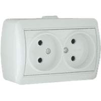Розетка Ainur EGP белый х2 б/з 900-0200-908