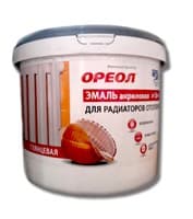 Эмаль ОРЕОЛ для радиаторов Акрил белая глянцевая 2,5кг