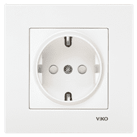 Розетка VIKO KARRE с/з, с защитой 90960042 арт.362-36130