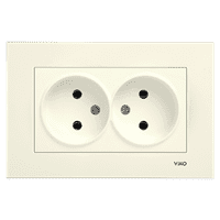 Розетка VIKO KARRE KREM двойная 90960155 арт.363-36140