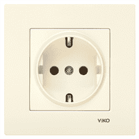 Розетка VIKO KARRE KREM с/з 90960108 арт.363-36110