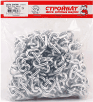 Цепь СТРОЙБАТ оцинк. DIN 763(дл.звено) 3мм 048050/1219303