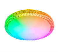 Светильник ESTARES управляемый светодиодный PLUTON RGB 60W R-520-CLEAR/SHINY-220-IP40/2019