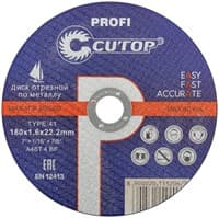 Диск отрезной FIT по металлу профессиональный Т41-180х1,6х22,2 Cutop Profi 40013т