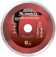 Диск MATRIX PREMIUM алмазный отрезной сплошной 180*22,2мм, влажная резка 73187