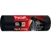 Пакеты BIG&STRONG для мусора 60л 68х80см 20шт 21мкм черн