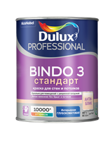 Краска водоэмульсионная Dulux BINDO 3 проф. глубокомат. BC 0,9л 5309369