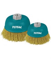 Щётка TOTAL чашечная латунированная 75мм TAC31031