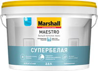 Краска водоэмульсионная MARSHALL MAESTRO Белый потолок люкс 2,5л
