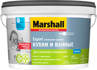 Краска водоэмульсионная MARSHALL д/кух.и ван.латексная BC 4,5л 5248870