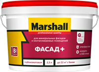 Краска водоэмульсионная MARSHALL ФАСАД+ 2,5л 5261347