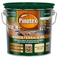 Масло PINOTEX деревозащитное Wood&Terrace Oil  Бесцветный 2,7л 5220309